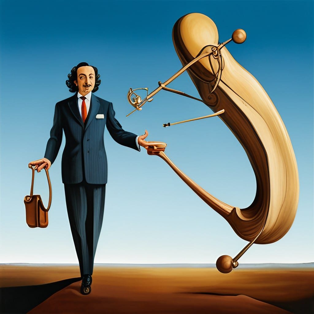 Style Salvador Dali AI - avantages et pièges du perfectionnisme - xavier coach anti procrastination